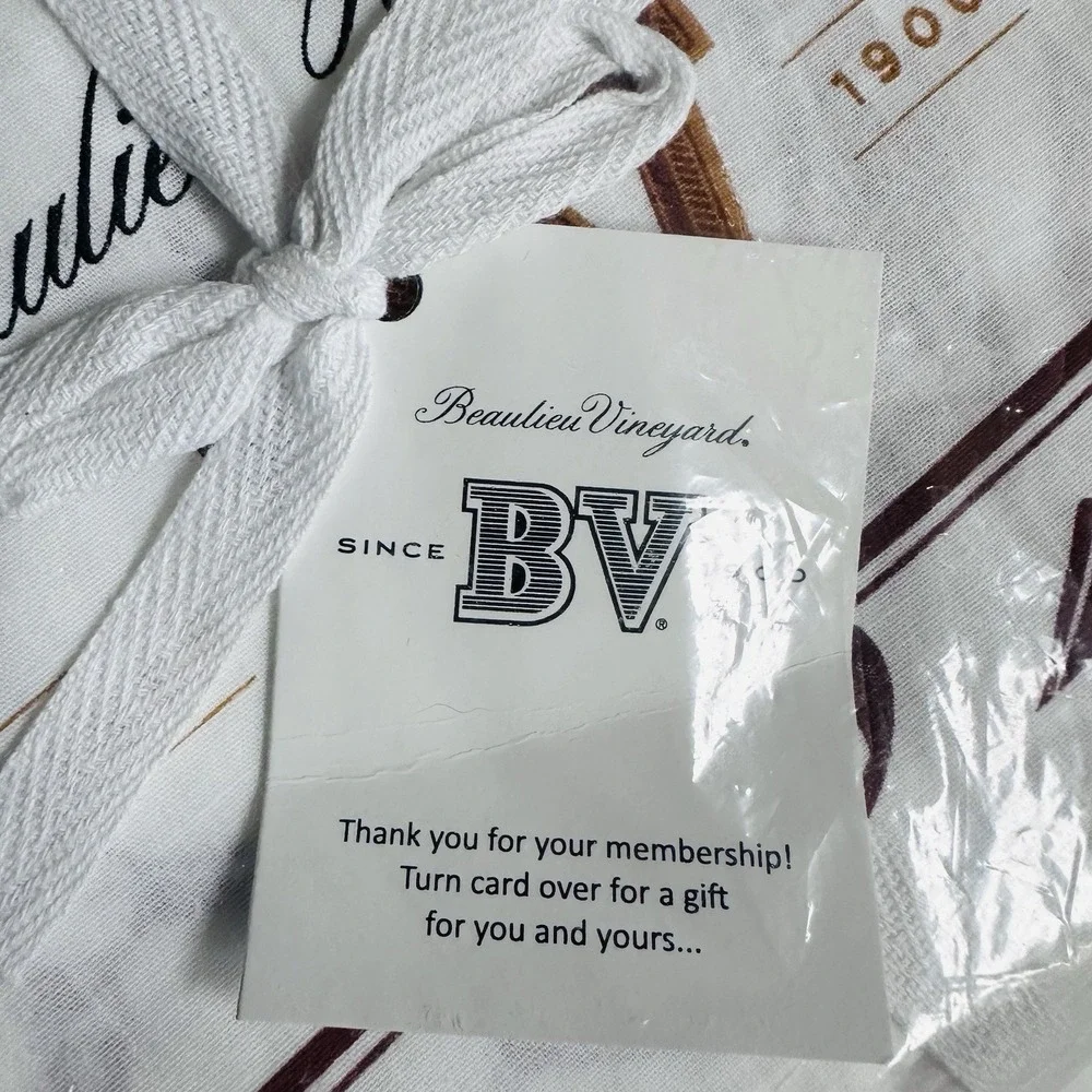 Beaulieu Vineyard Cotton‎ Tea Towel Wine Club Exclusive Cork Screws New